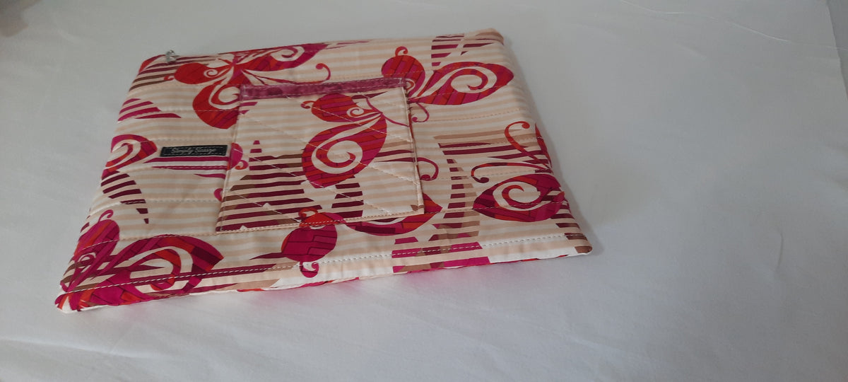 Butterfly Print Laptop Sleeve – Small Foam-Padded & Handmade