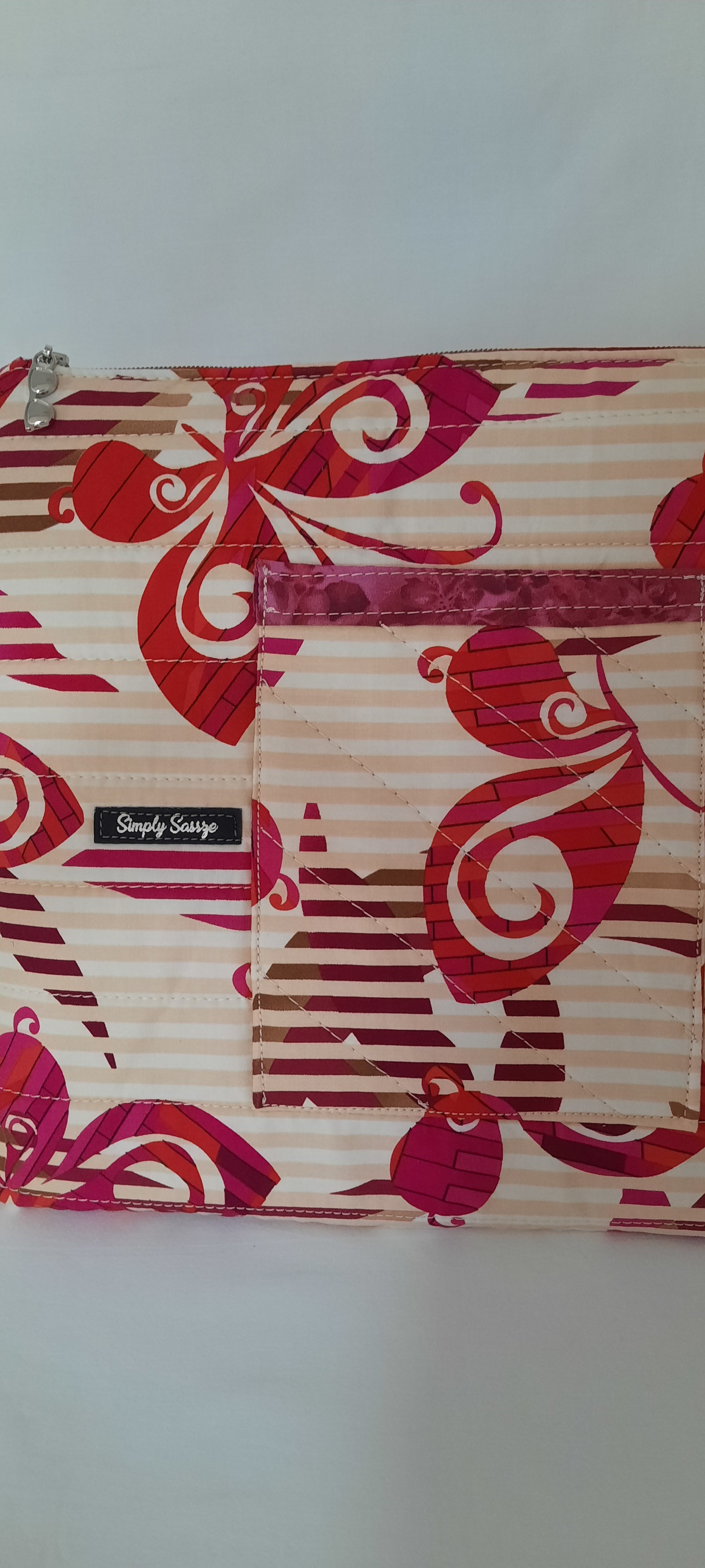 Butterfly Print Laptop Sleeve – Small Foam-Padded & Handmade
