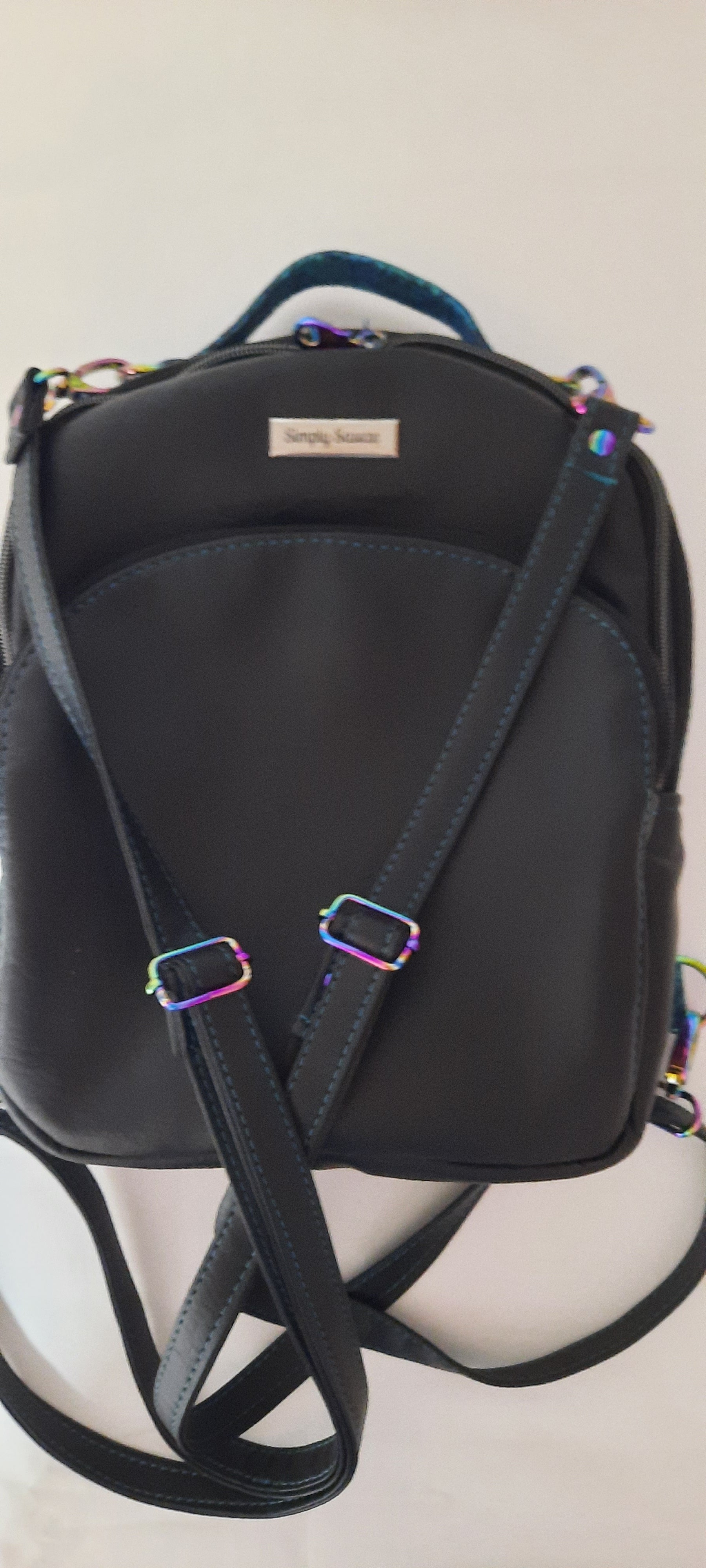 Black Mini Backpack-Crossbody