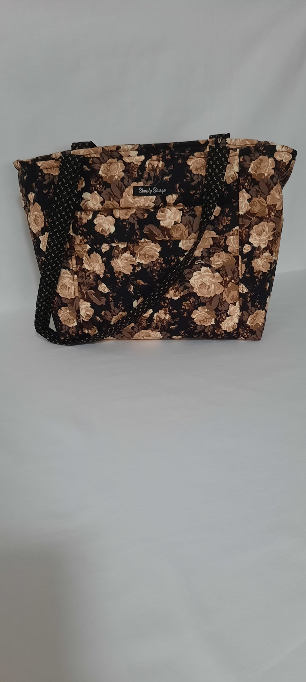 Quilted Rose Tote Bag – Structured Shoulder Purse