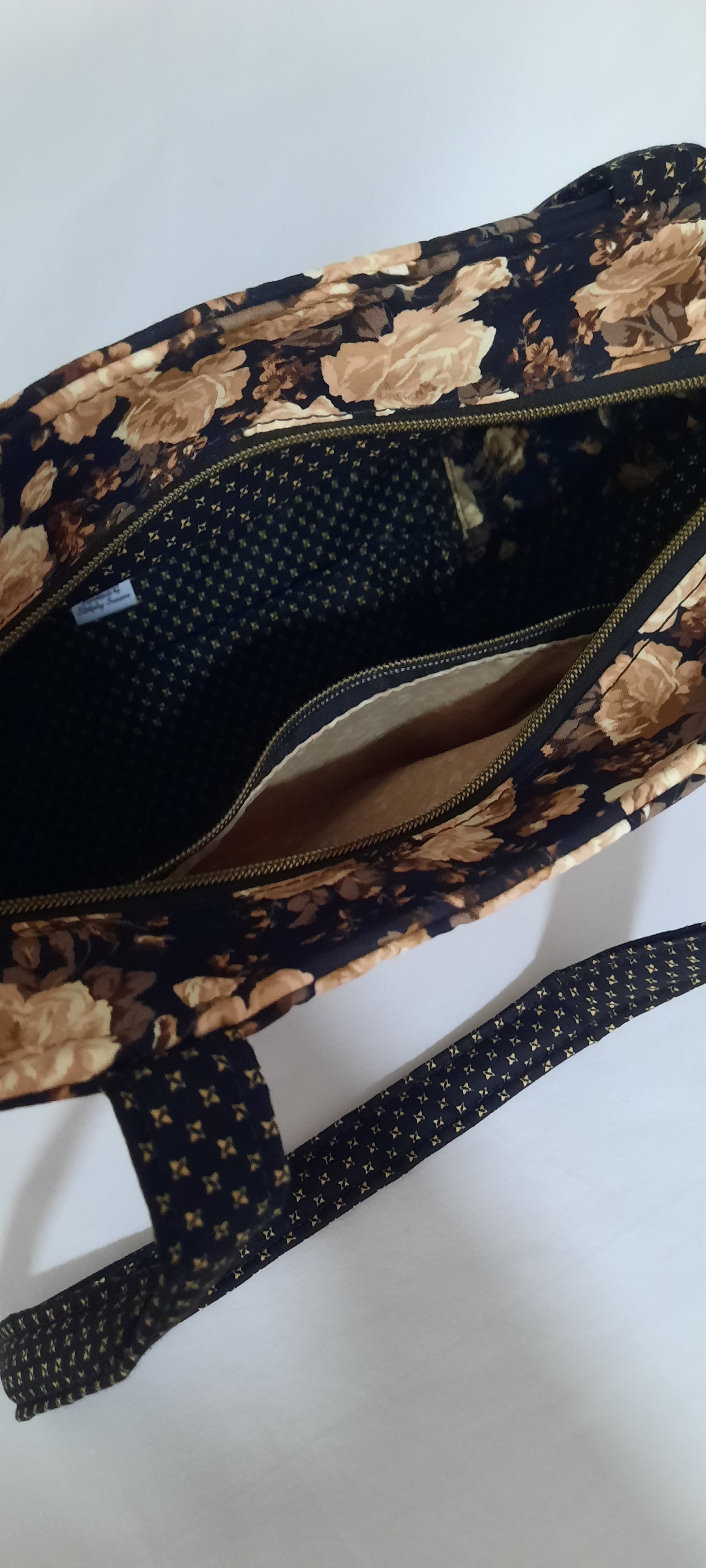 Quilted Rose Tote Bag – Structured Shoulder Purse