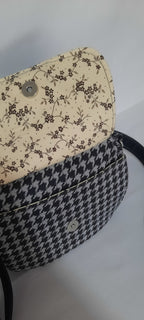 Small Crossbody Bag & Matching Wallet Set – Houndstooth