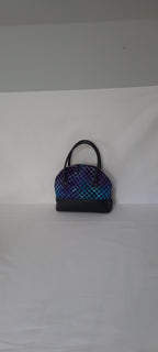 Mini Bowler Bag – Fabric & Vinyl Forearm Purse