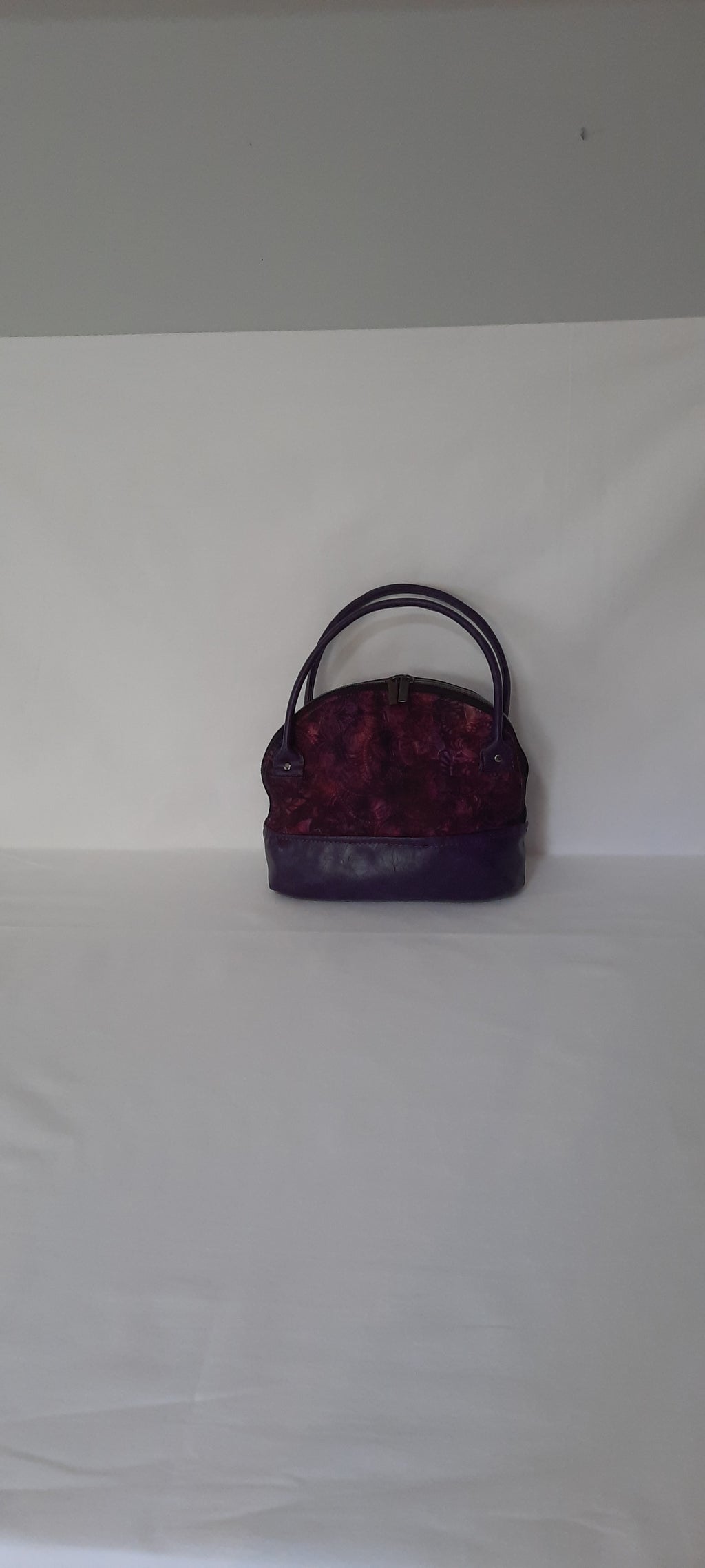 Mini Bowler Bag – Fabric & Vinyl Forearm Purse