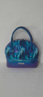 Mini Bowler Bag – Fabric & Vinyl Forearm Purse
