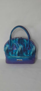 Mini Bowler Bag – Fabric & Vinyl Forearm Purse
