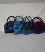 Mini Bowler Bag – Fabric & Vinyl Forearm Purse