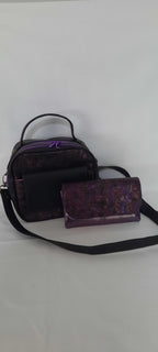Small Vinyl Crossbody Bag & Wallet Set – Waterproof Set