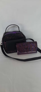 Small Vinyl Crossbody Bag & Wallet Set – Waterproof Set